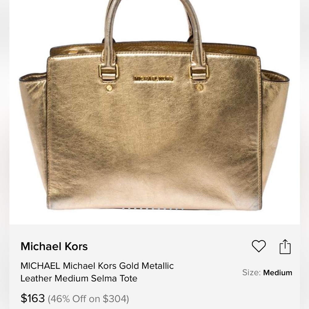 Michael Kors SELMA large Gold Tote - Picture 13 of 13
